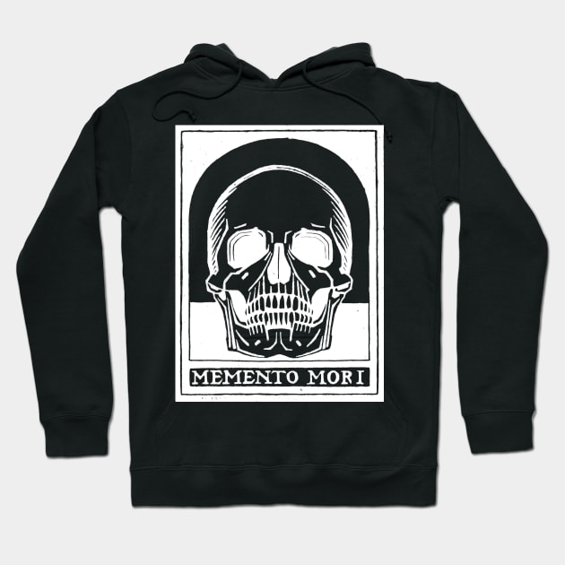 Memento Mori - "Remember Death" (white version) Hoodie by metaphysical